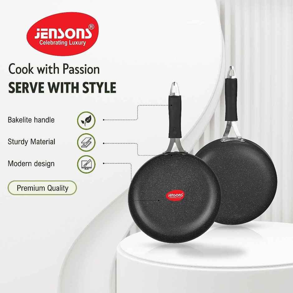 Jensons Pro Wellness Frying Pan Without Lid 22 cm Induction Compatible
