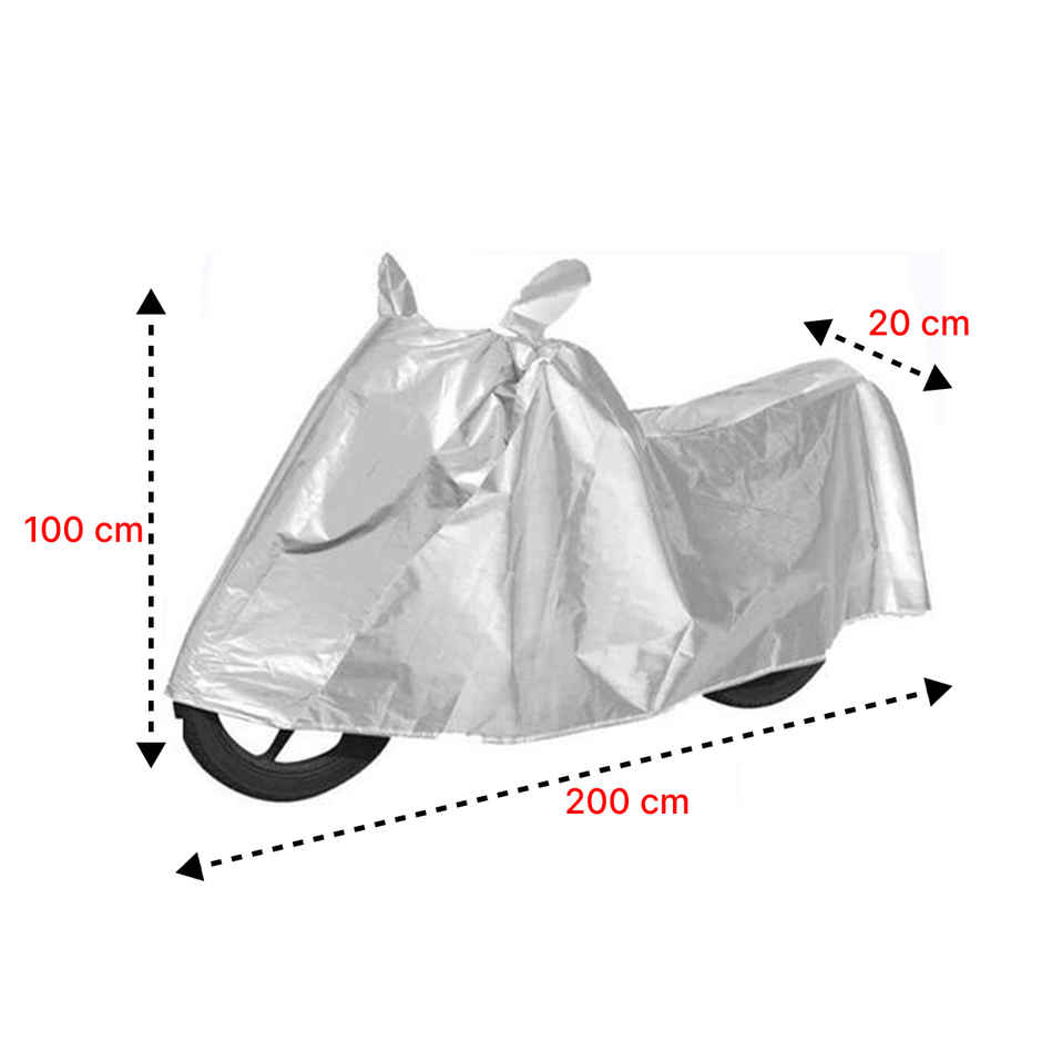 Sheen SBCsilver06 Waterproof Two Wheeler Cover for Hero (Super Splendor, Silver)