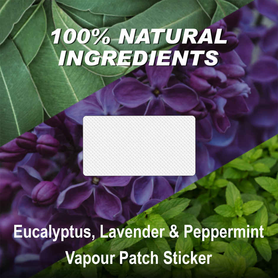 Quarant Breathefree Truly Natural Vapour Patch - Infused With Essential Oils - Pack Of 10