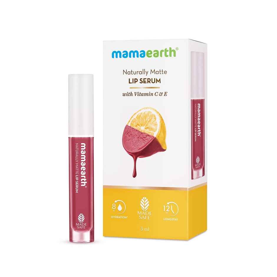Mamaearth Naturally Matte Liquid Lipstick - Rosy Nude | Silicone Free
