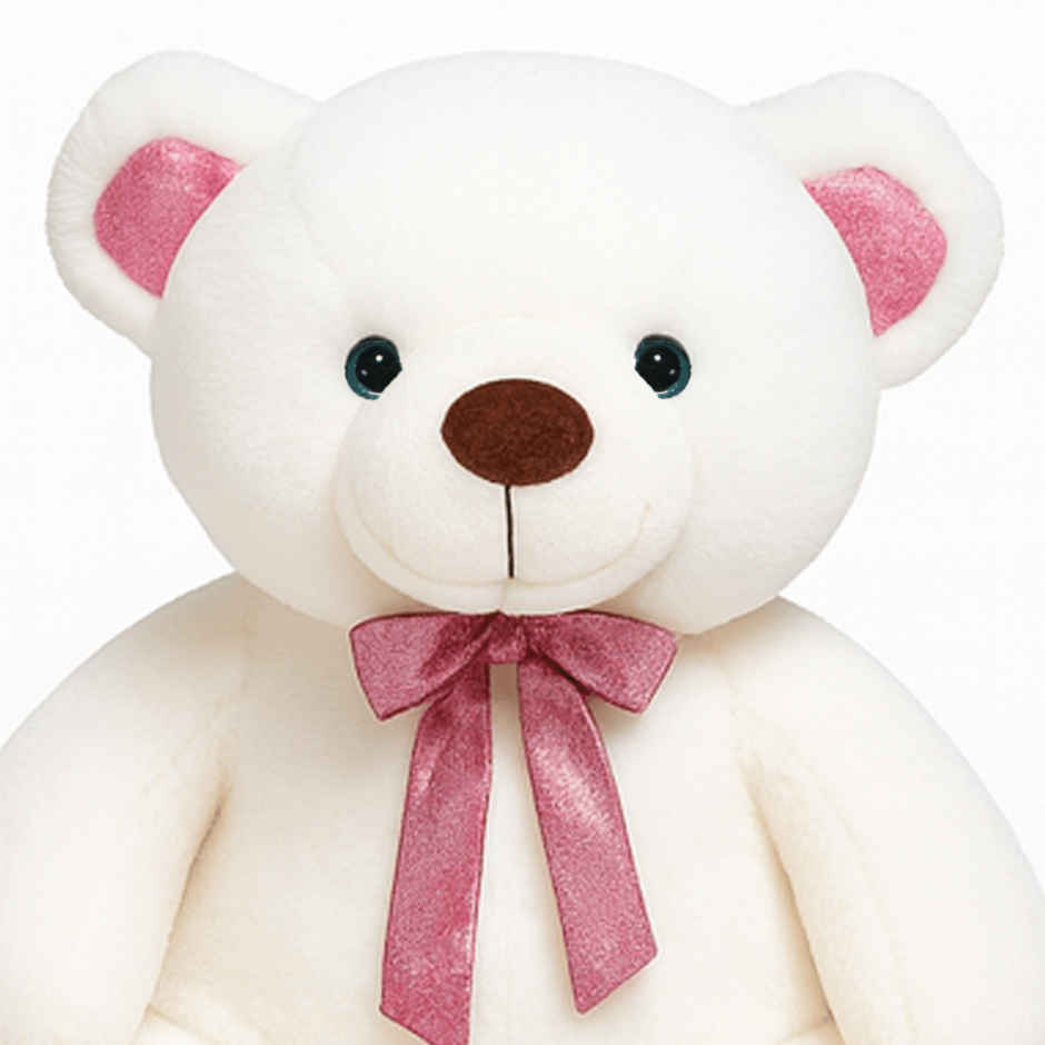 Toytales Cute Teddy Bear Soft Toy | White Plush Stuffed Animal Toy 85 cm