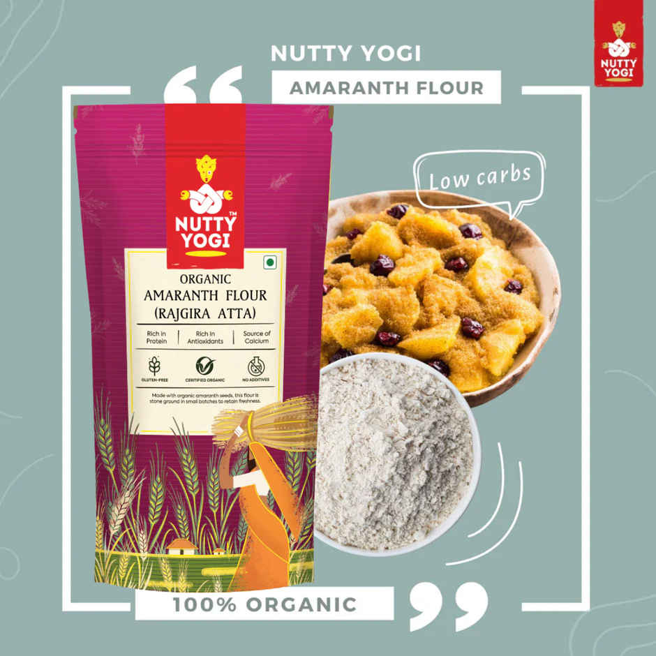Nutty Yogi Gluten Free Rajgira Flour | Vrat ka Atta