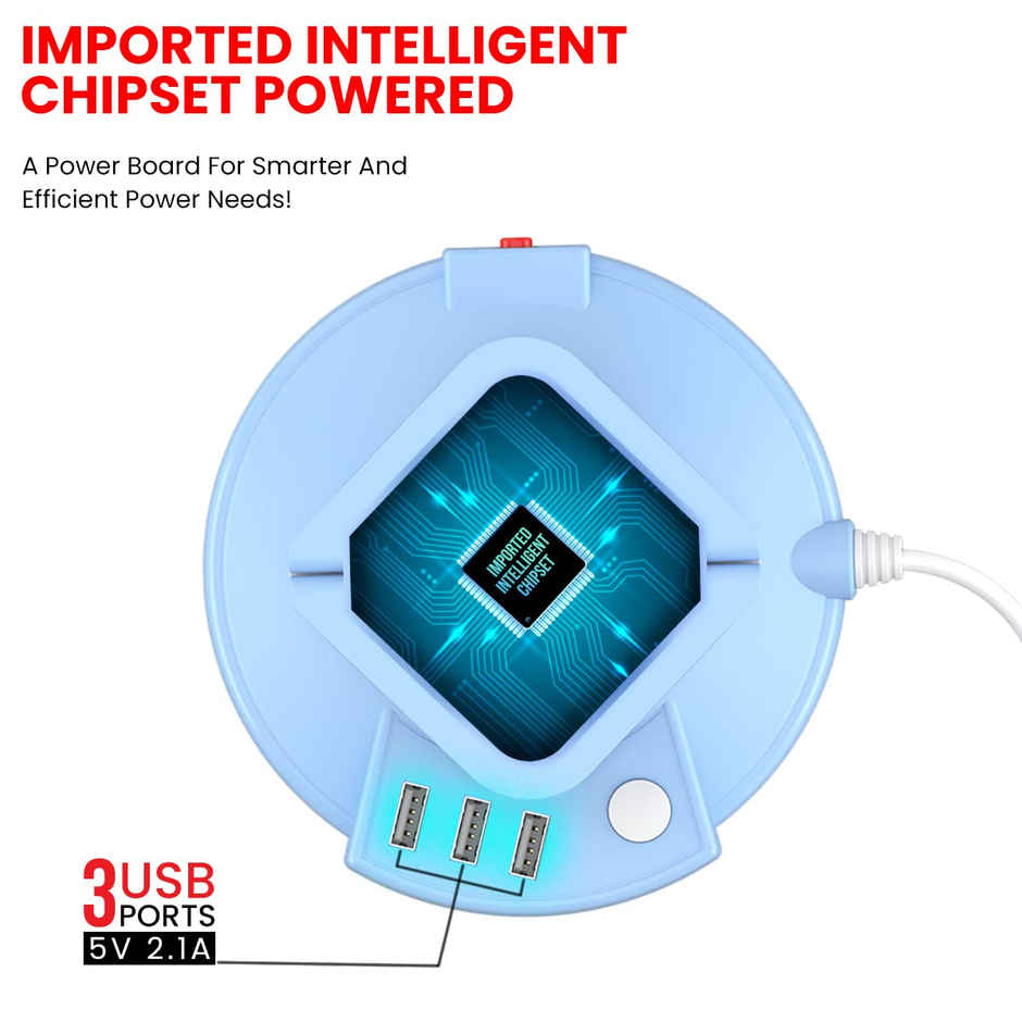 Portronics Power Plate 9 With 3 Usb Ports +8 Power Sockets