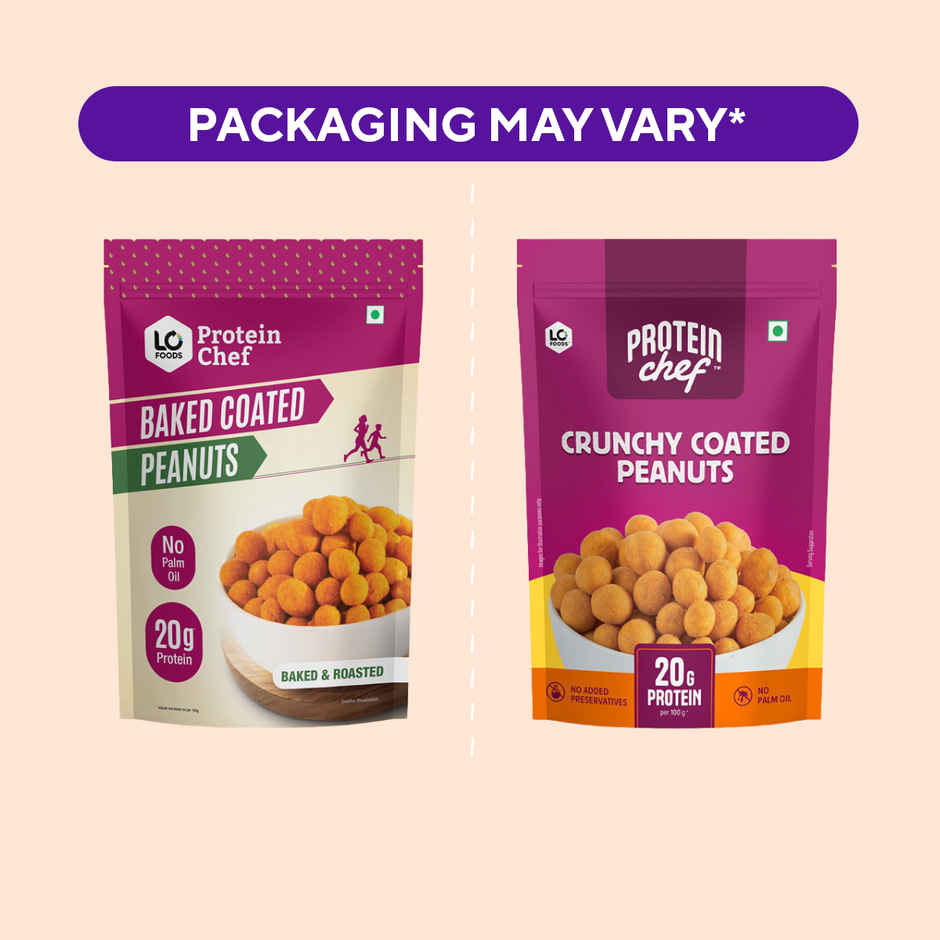 Protein Chef Crunchy Coated Peanuts | No Palm Oil Masala Roasted 20g Protein Healthy Snacks