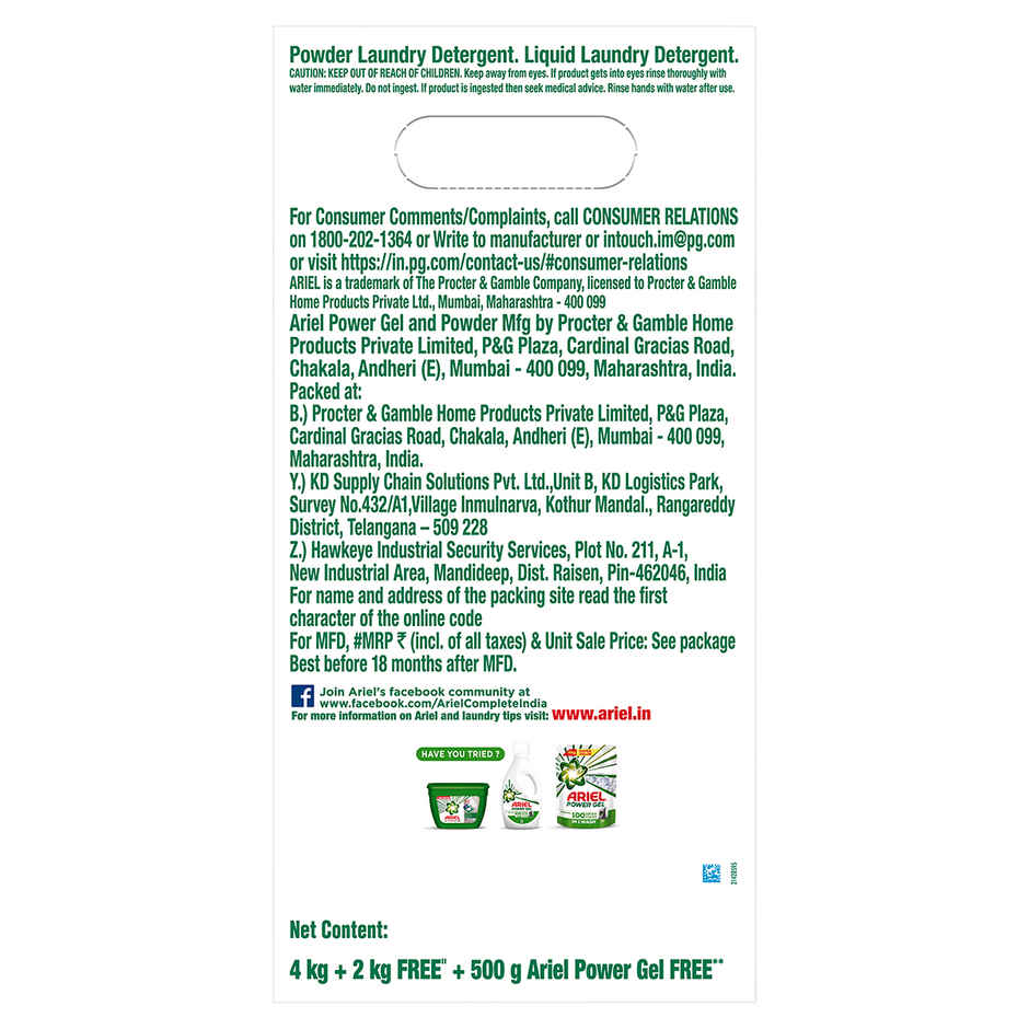 Ariel Matic Front Load Detergent Powder