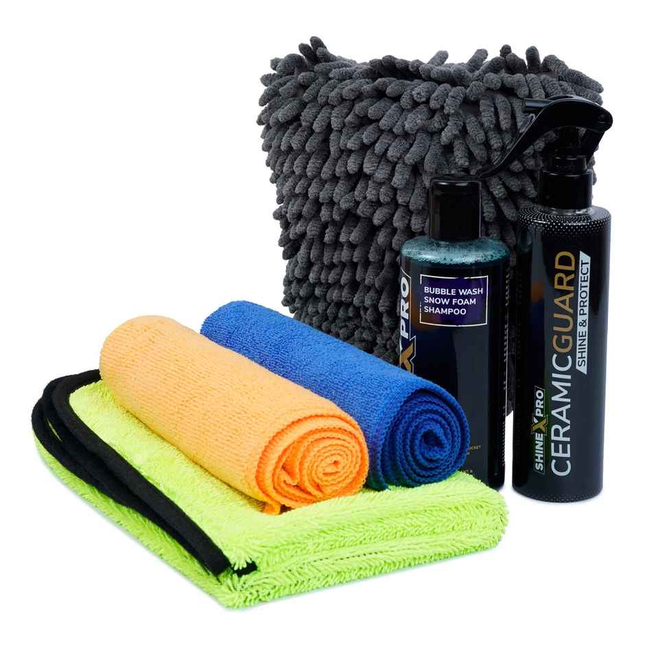 ShineXPro DIY Ceramic Coating For Car | Combo | Hydrophobic | Extreme Gloss | UV Protection