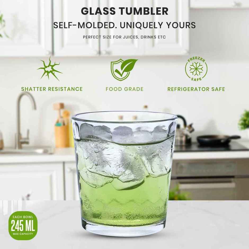 Yera Coolwave 245 ml Water/Juice Tumbler Set | 6 pcs
