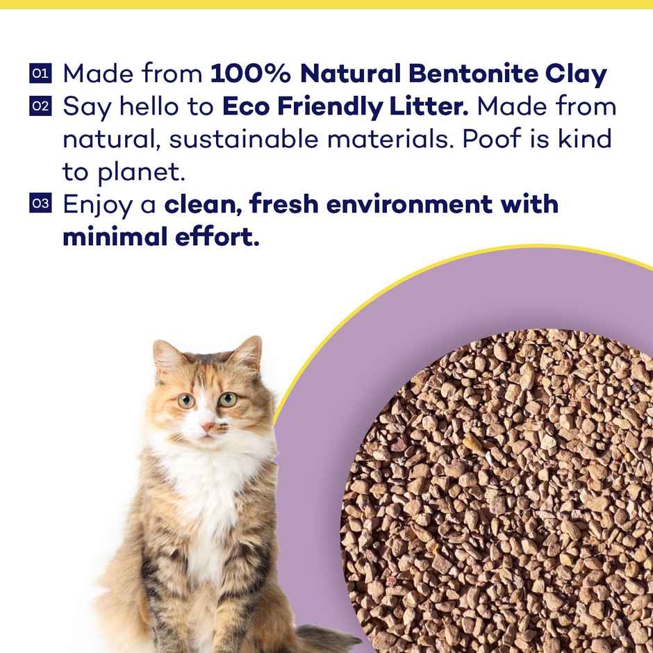 Poof Kitty Clean Scoopable Cat Litter | Lavender Fragrance Combo