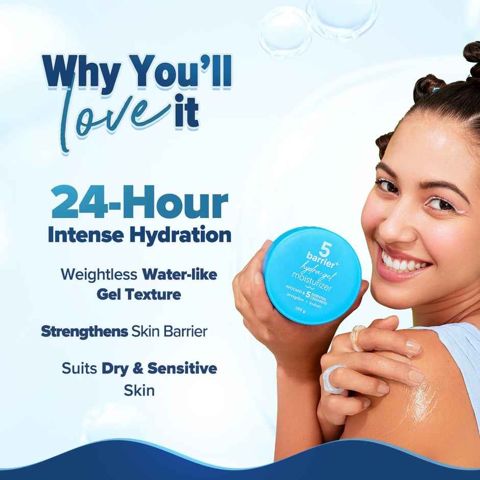 Aqualogica Barrier+ Hydra Gel Moisturizer With 5 Ceramides & Avocado For 24 Hour Intense Hydration