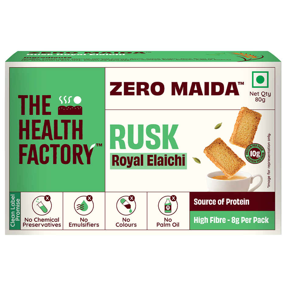The Health Factory Zero Maida Rusk - Royal Elaichi Combo