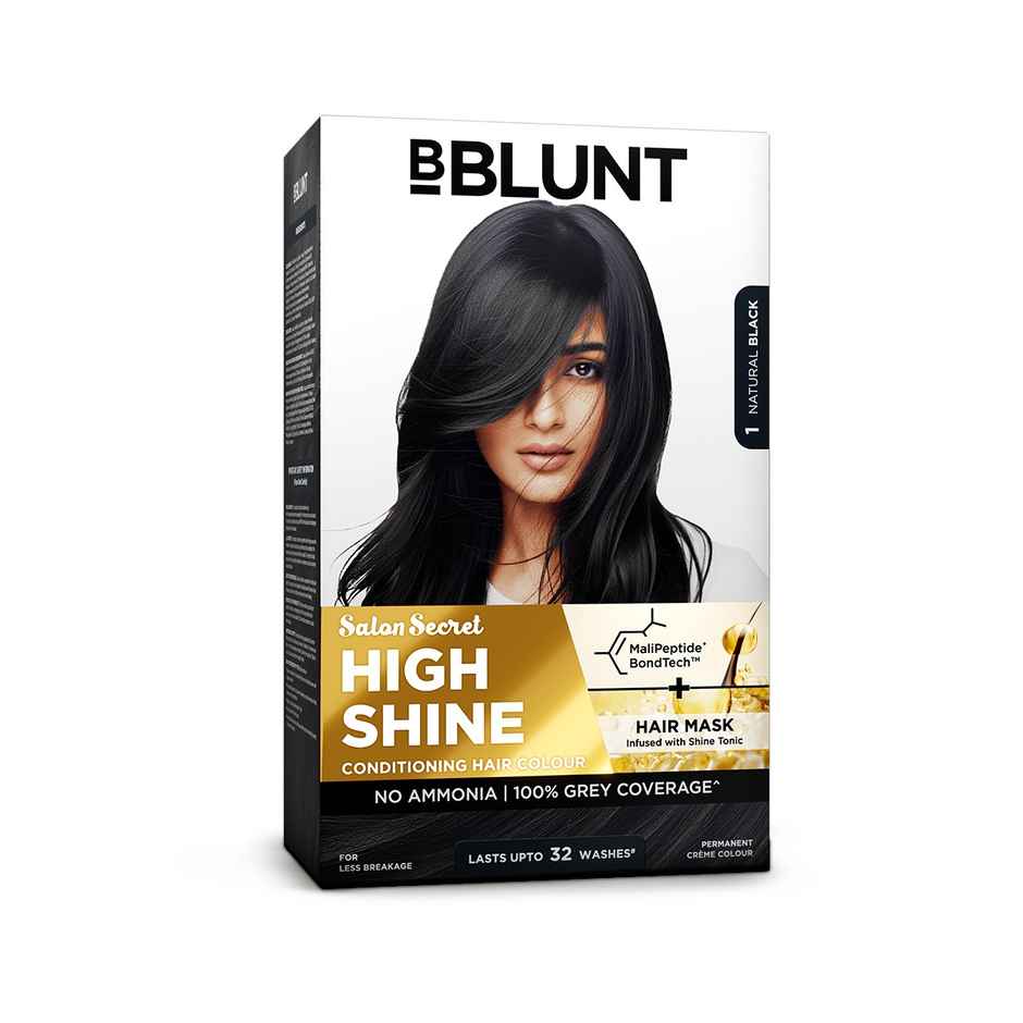 Bblunt Salon Secret High Shine Conditioning Hair Colour | Natural Black