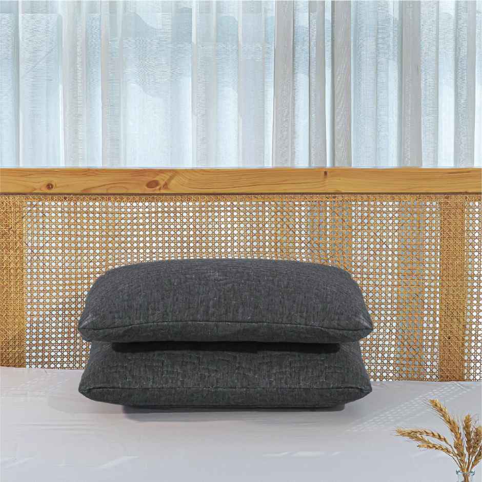 The White Willow Dreamblend Pillow | Shredded Microfiber & Memory Foam | King Size | XL - Grey