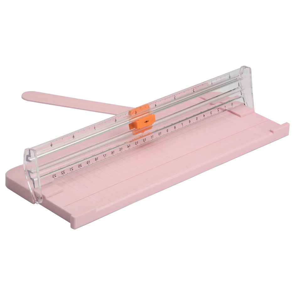 Chrome Paper Trimmer Portable A5 Scrapbooking Trimmer | Finger Protection | Slide Ruler Design - Assorted