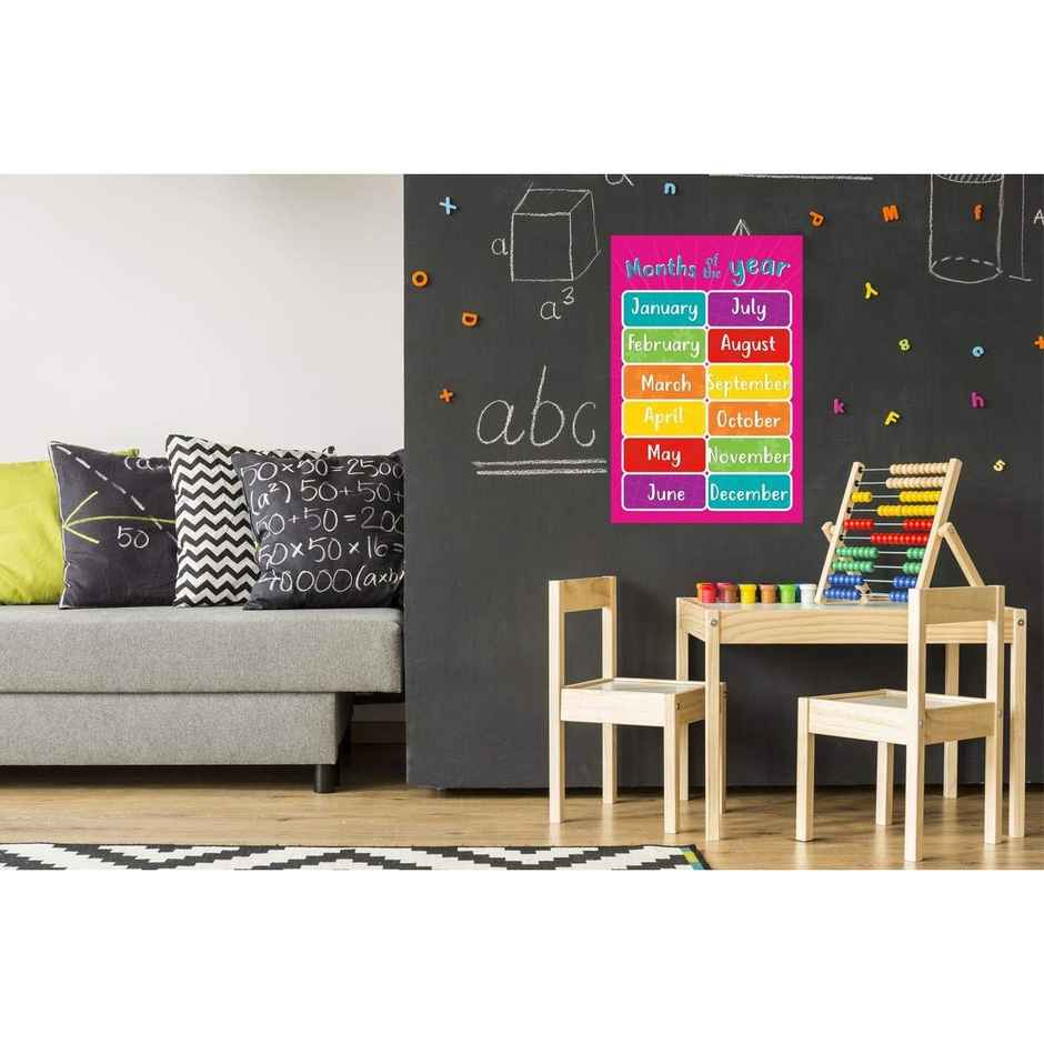 Paper Plane Design Kids Early Learning Educational Poster | Size 12 x 18 Inch | D7