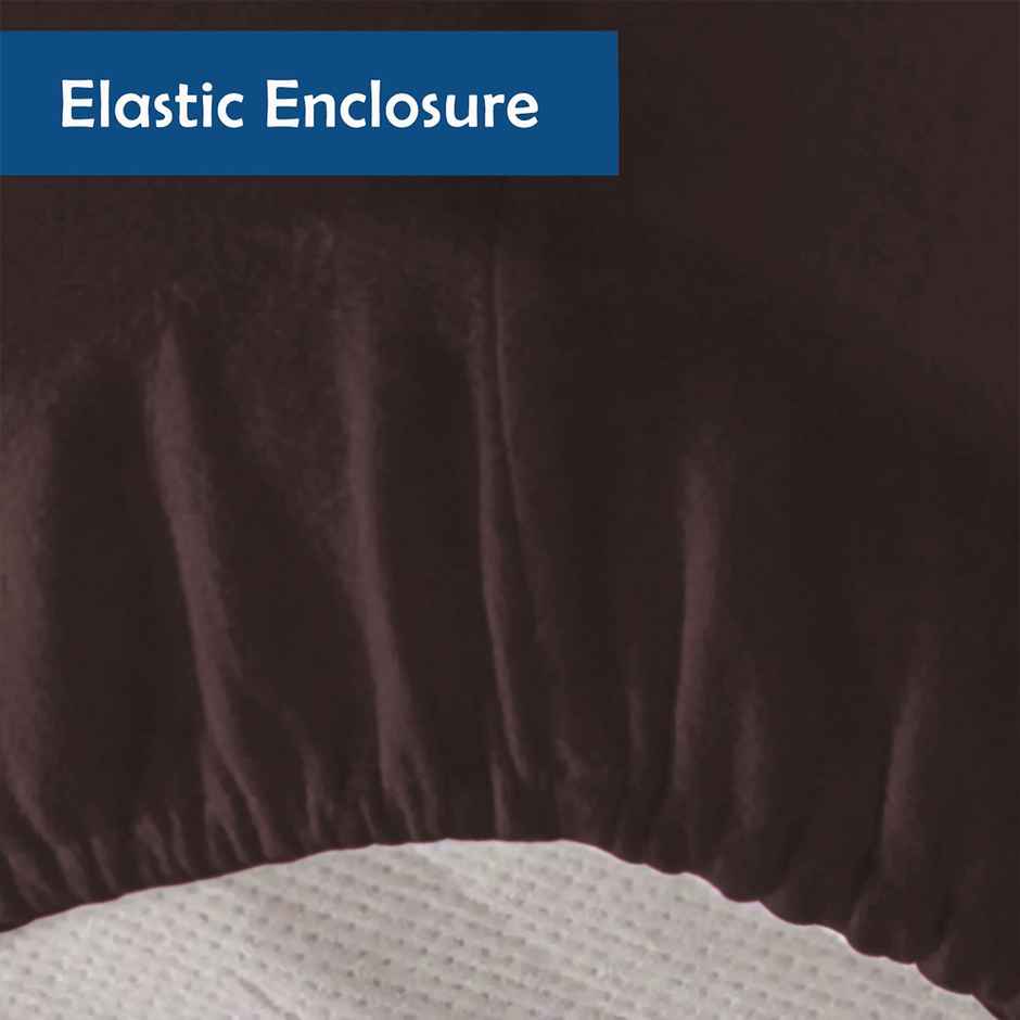 Sassoon Double Size Bed Mattress Protector | 6 x 6 Feet | Cocoa