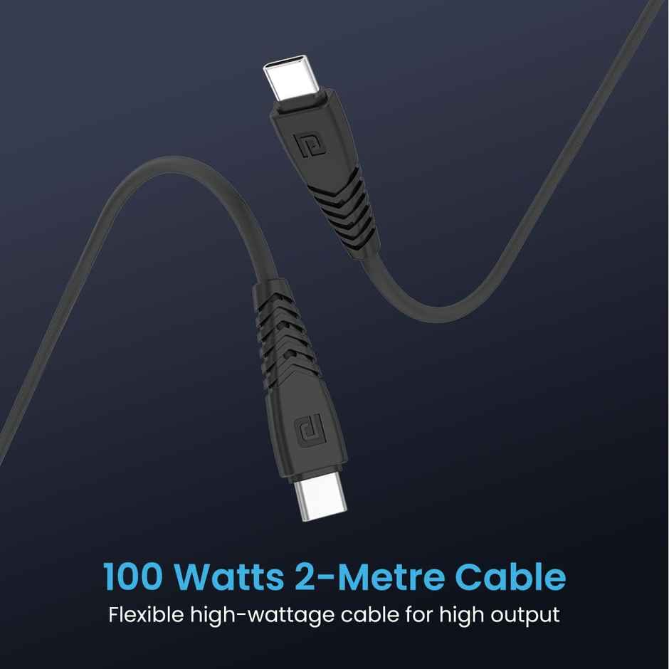 Portronics Car Power 65 Car Charger With 2M Type-C Pd Cable Dual Output