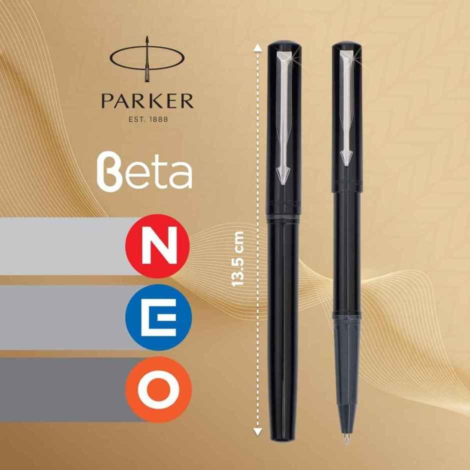Parker Beta Neo Black Ball Pen | Blue Ink | Everyday Writing Pen