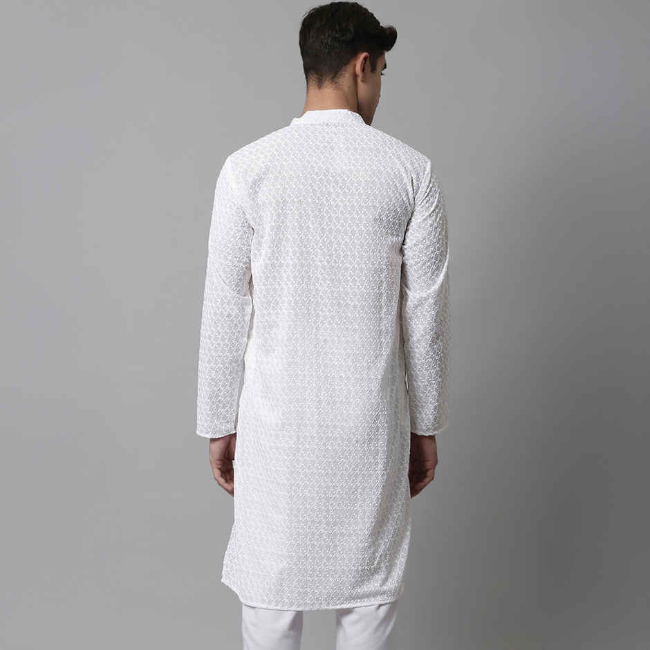 Jompers Men's Kurta | Ko 561 | White - S