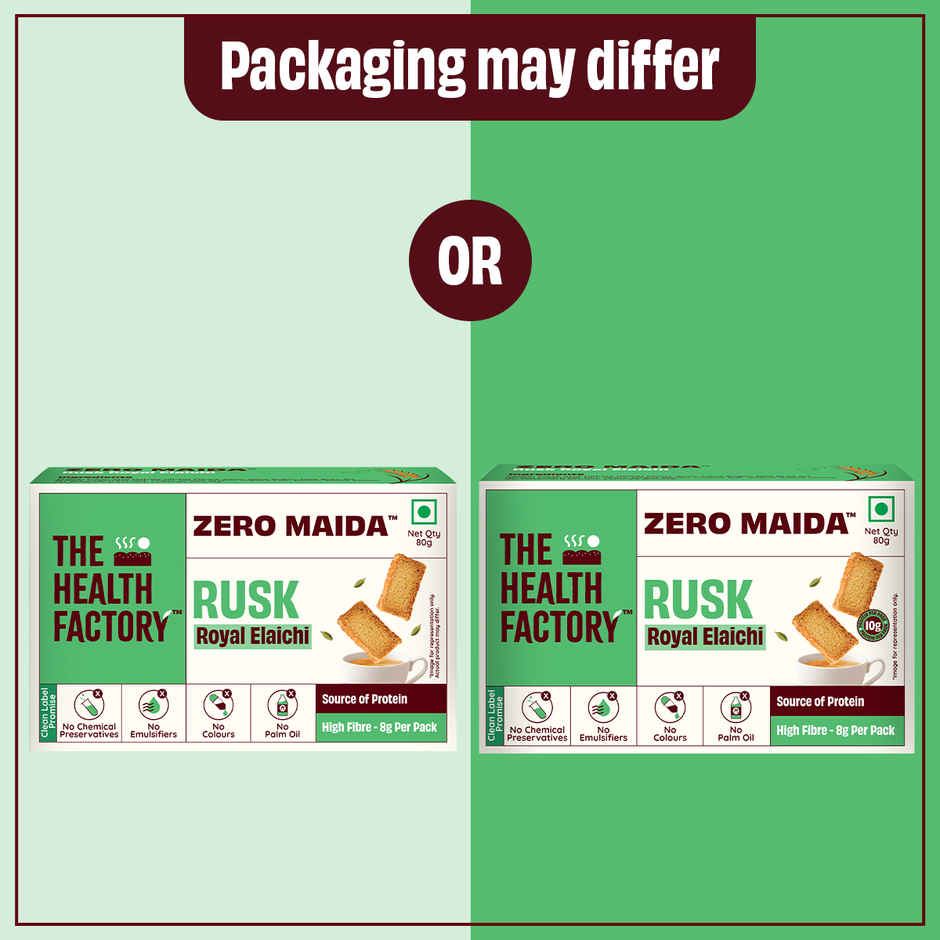 The Health Factory Zero Maida Rusk - Royal Elaichi
