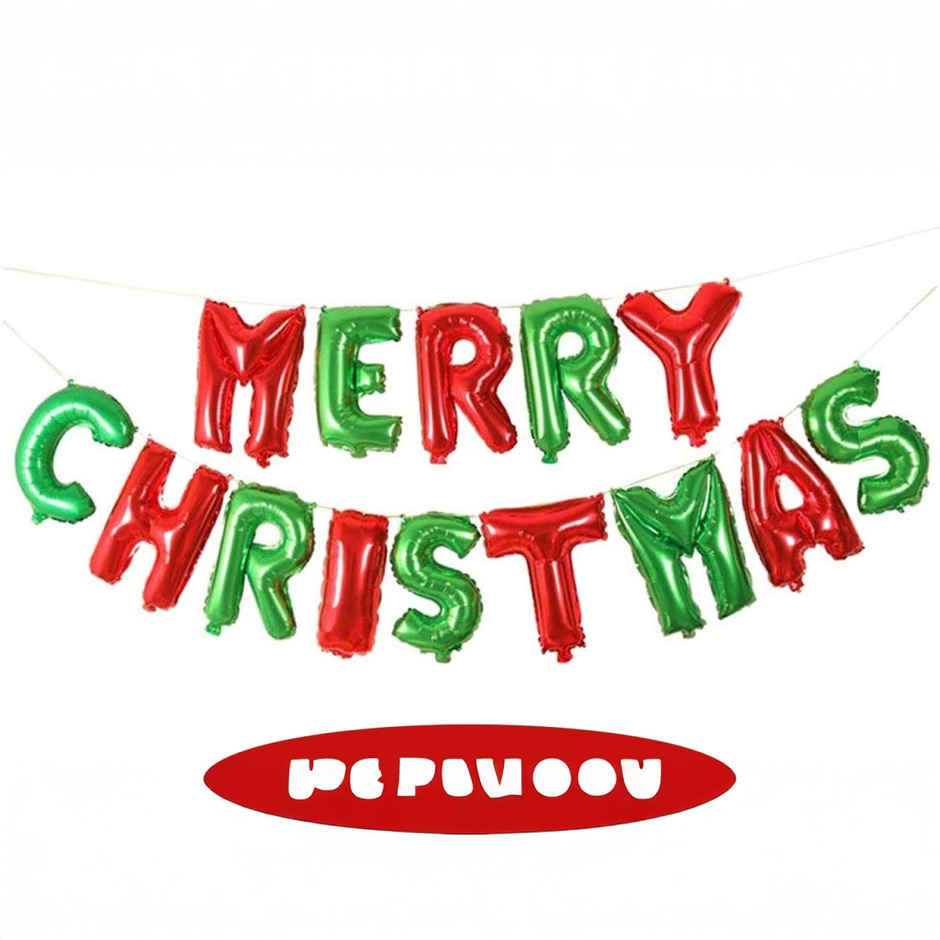 Merry Christmas Foil Balloon | Party Decoration | Picfest