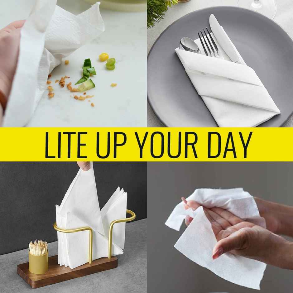 10'ON 2 Ply Large Tissue Napkins | Soft & Durable