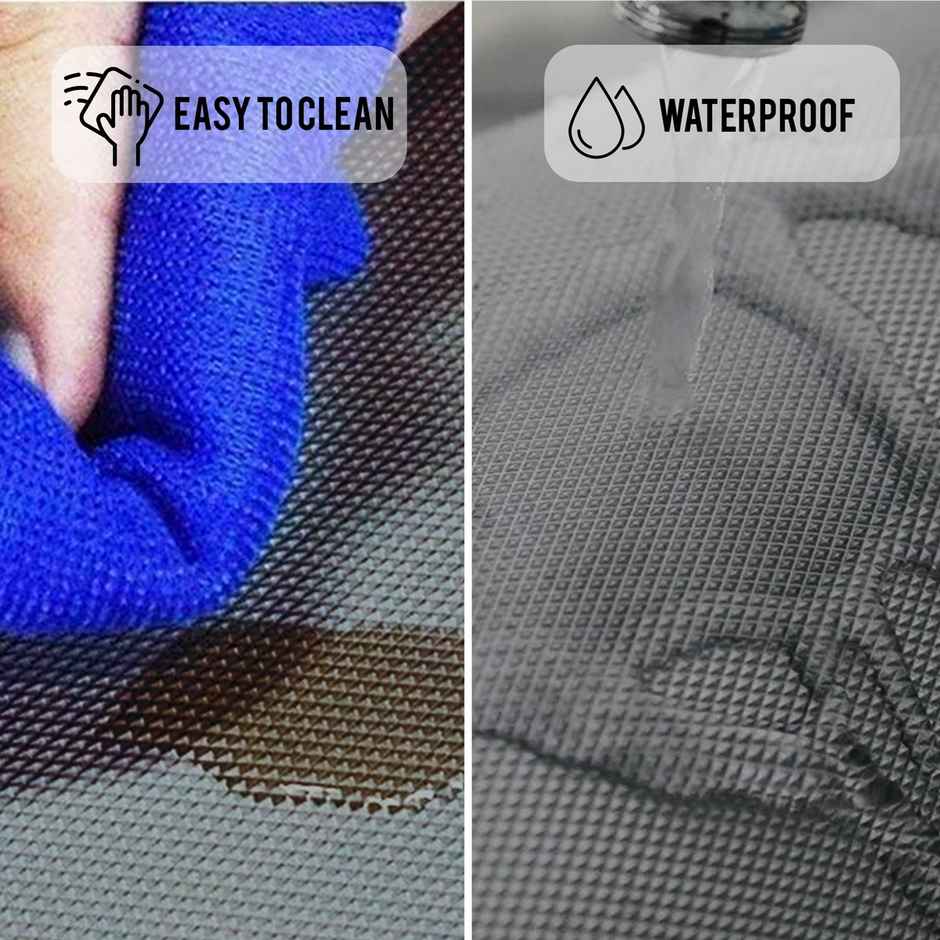 Story@home EVA Anti Slip Mat Diamond Shelf Liner Roll 5 Mtr 500 cm x 45 cm -Titanium Dark Grey