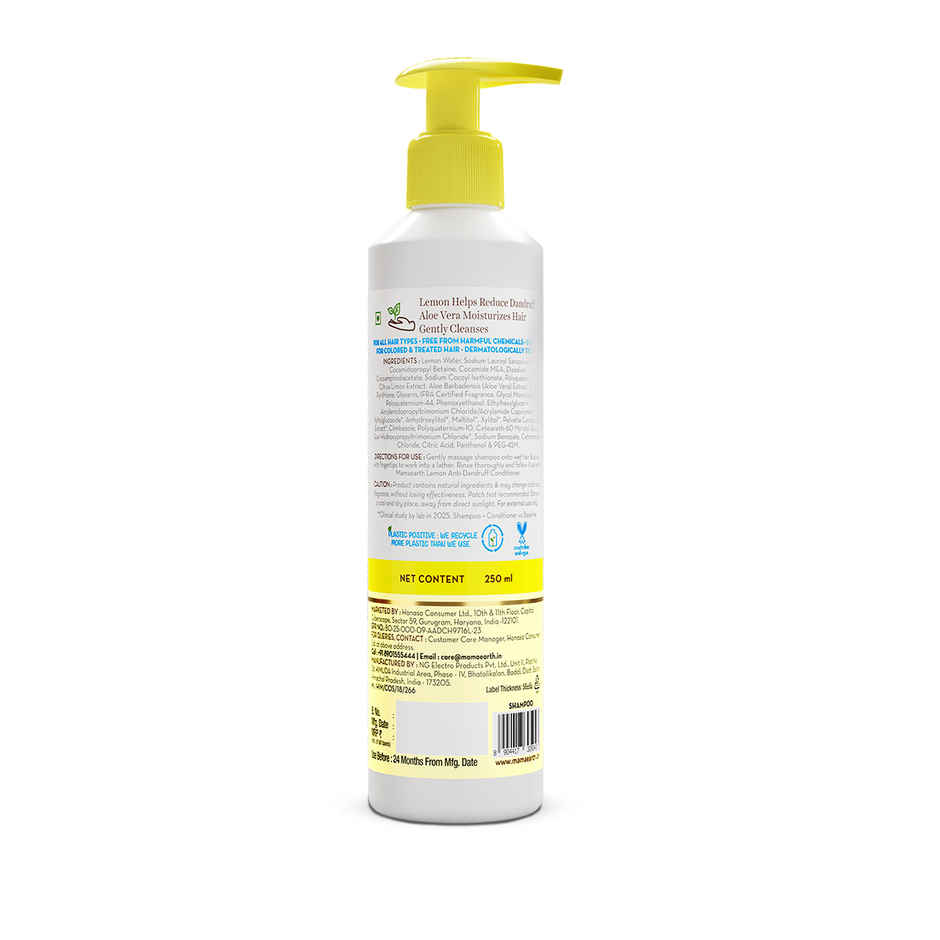 Mamaearth Lemon Anti Dandruff Shampoo With Lemon & Ginger For Itchy & Flaky Scalp