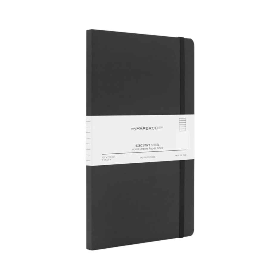 myPAPERCLIP Executive Series Medium Notebook | Smart Size | Black | 192 Pages | Ruled Pages