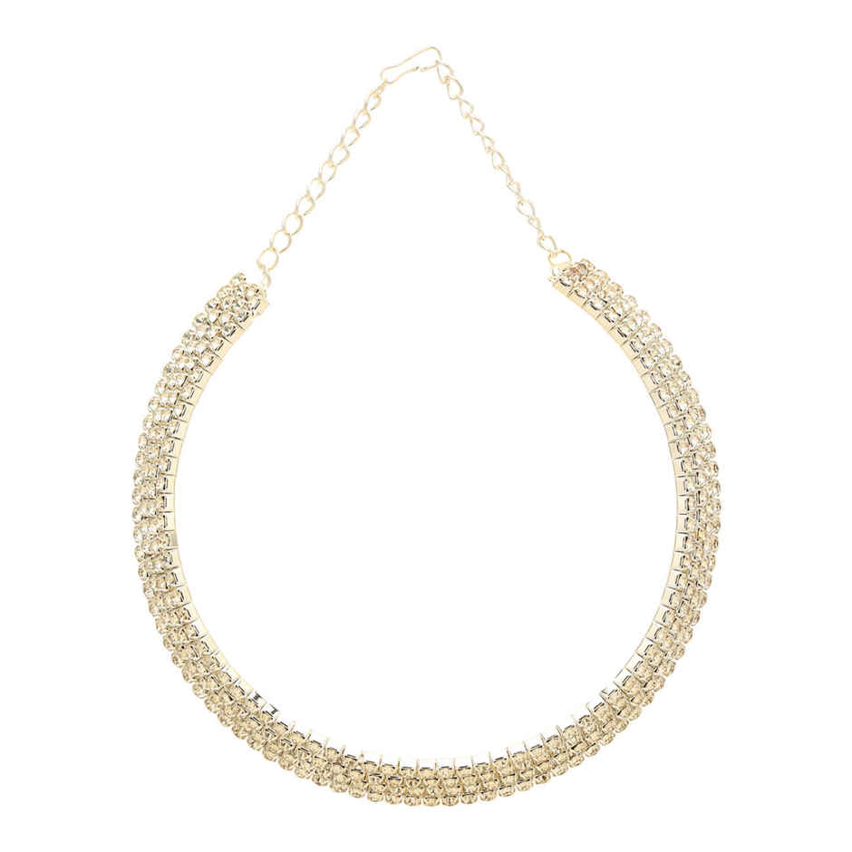 YouBella Stylish Latest Traditional Jewellery Silver Plated Choker Necklace for Women