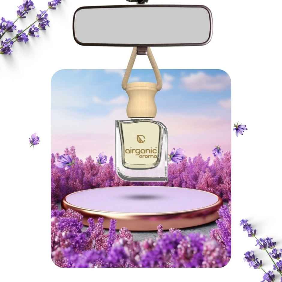 Airganic Swing Combo - Lavender & Snow Smog | Essential Oils in Glass Bottle with Wooden Lid