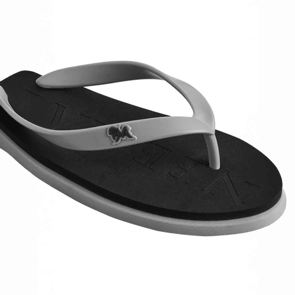Neemans Unisex Eco Classic Slippers | Black with Grey - UK 7