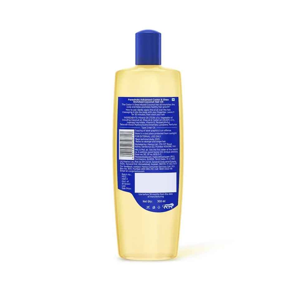 Parachute Advansed Castor & Shea Enriched Coconut Hair Oil