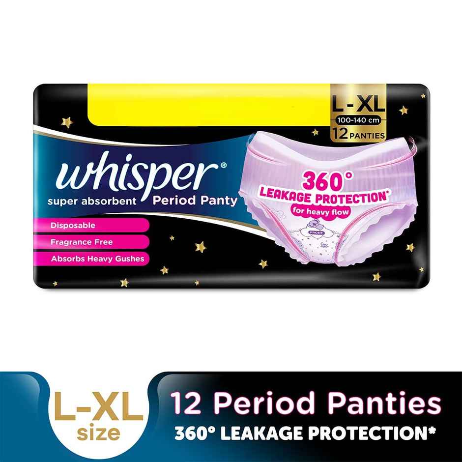 Whisper Super Absorbent Period Panties | L-XL
