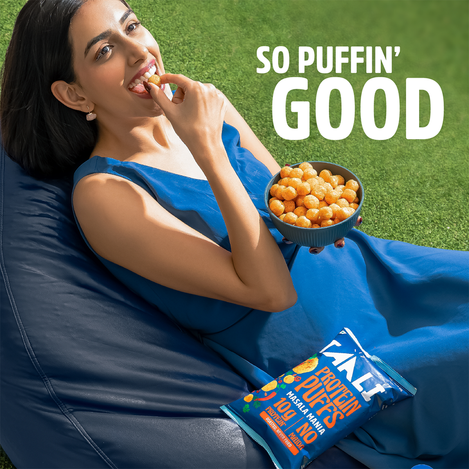 Taali Protein Puffs | Masala Puff, Roasted, Corn & Jowar, No Maida, Rich in Protein