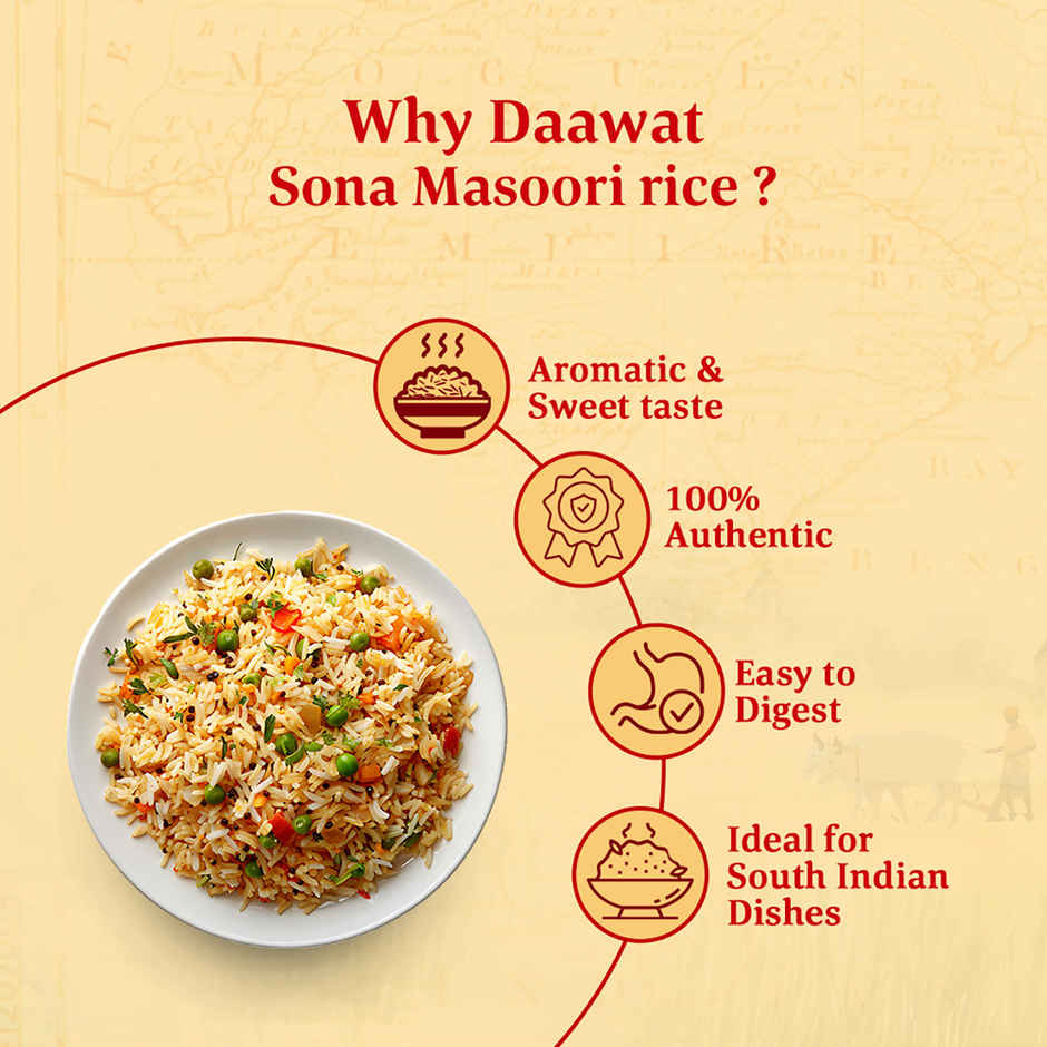 Daawat Sona Masuri Rice | Medium Grain