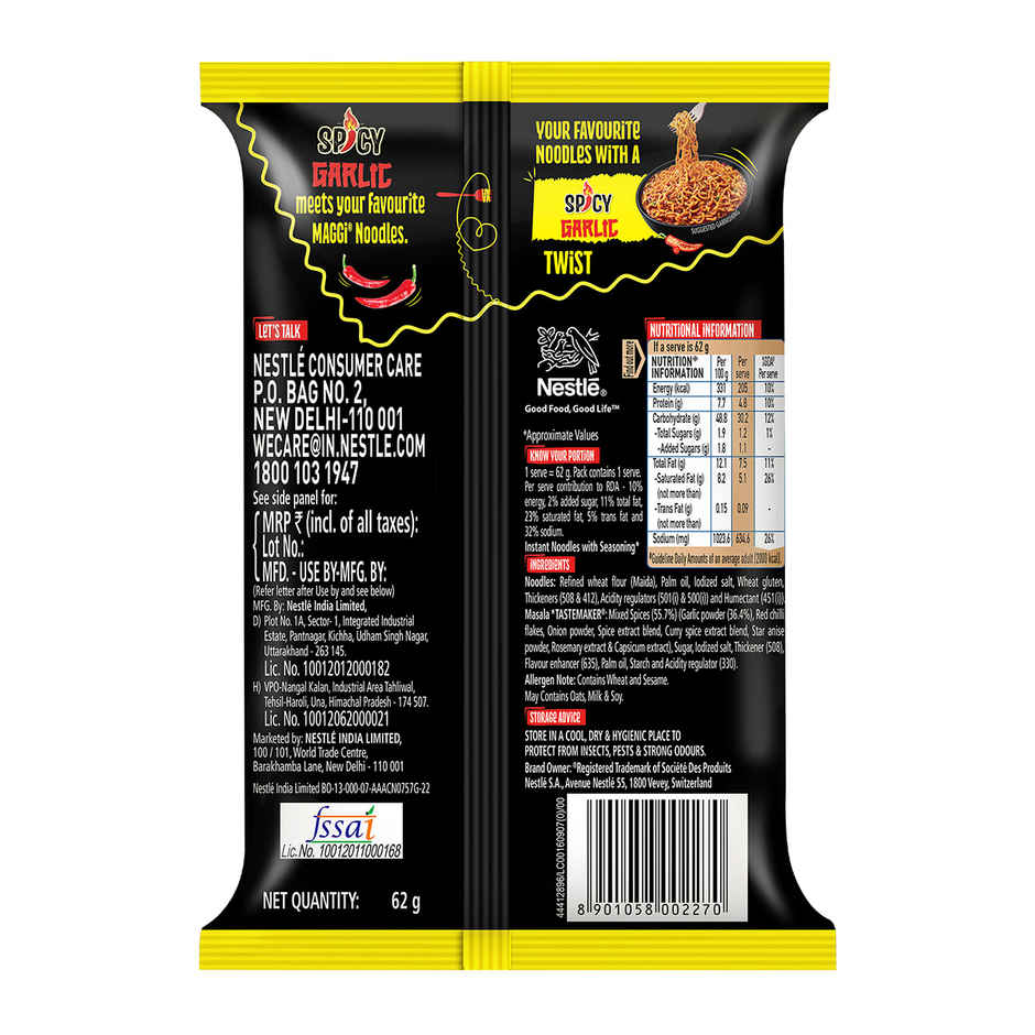 Maggi 2-Minute Spicy Garlic Noodles