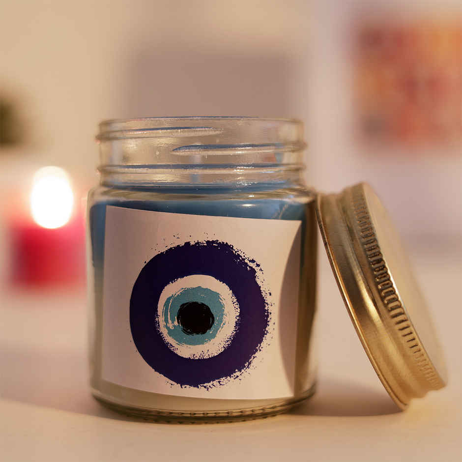 Happy Mail Blue Evil Eye Candle