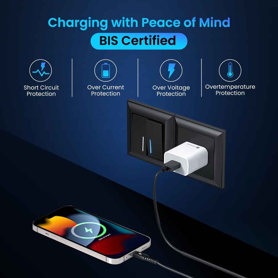 Portronics charging adpater (With USB port, 12W)