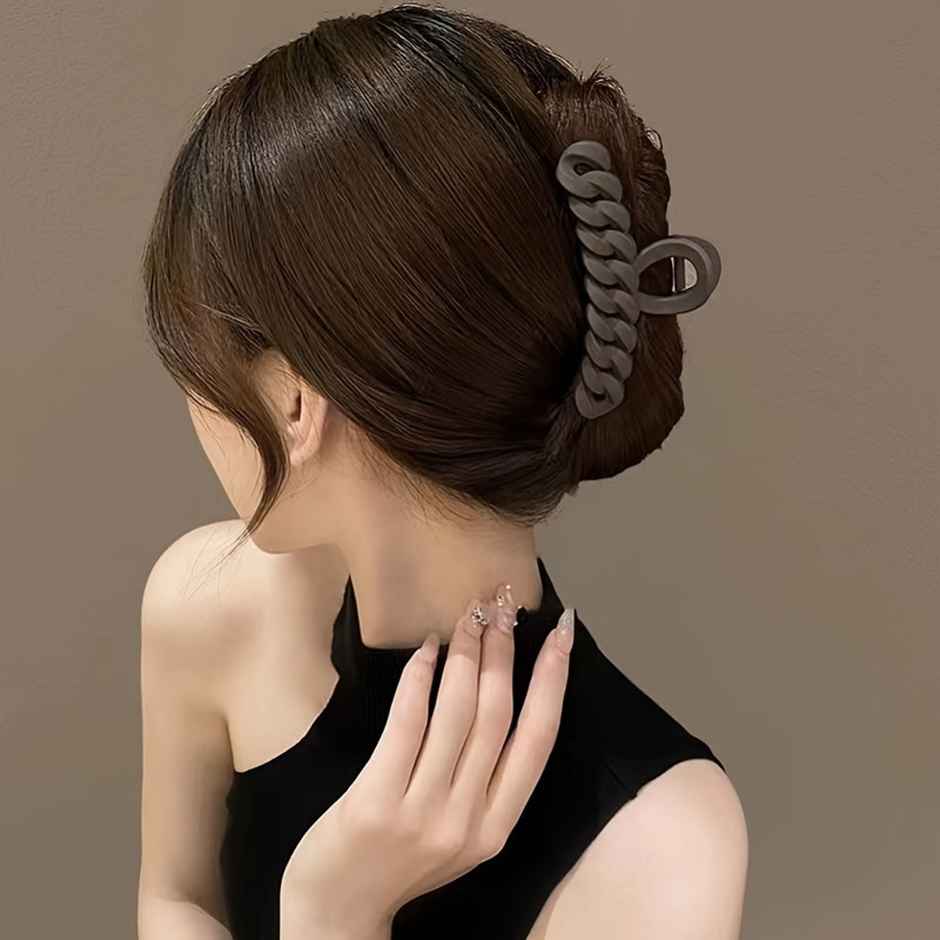 Chronex 2 Pcs Chic Matte Twist Hair Claw | Shark Clip For Women|Hair AccesBAUy | AsBAUted | Large