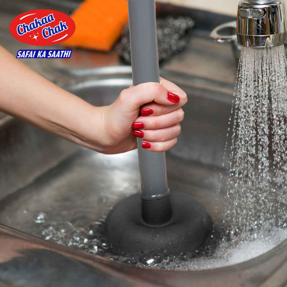 Chakaachak Easy Drain Toilet Plunger Combo