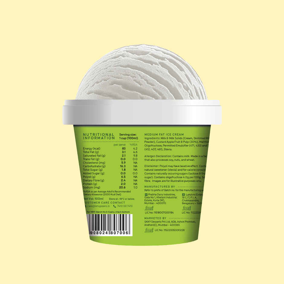 Go Zero Simply Sitaphal Guilt Free Ice Cream Cup