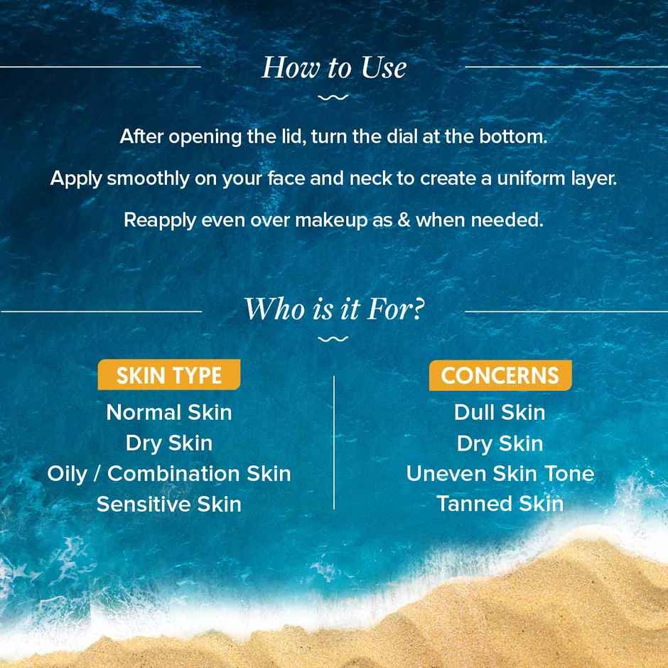 Aqualogica Glow+ Dewy Sunstick with SPF 50+ & PA++++ for Easy Reapplication & No White Cast Color