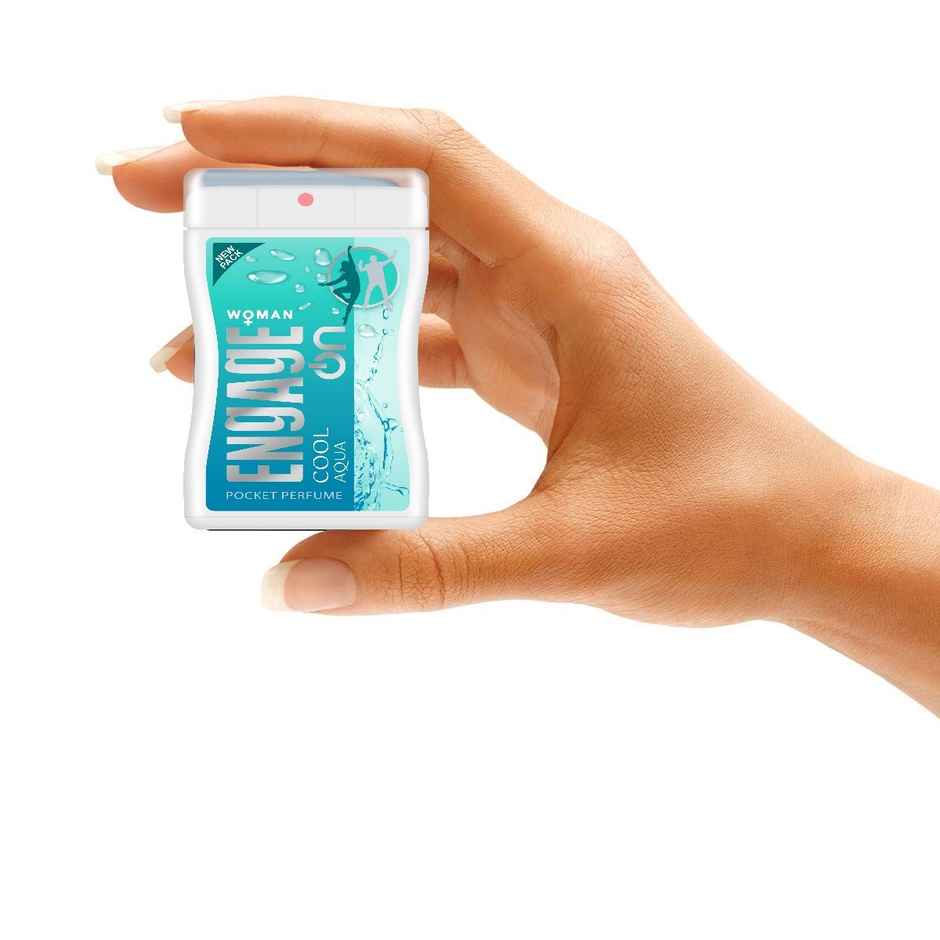 Engage On Cool Aqua Pocket Perfume Women | 250 Sprays | Fresh & Green