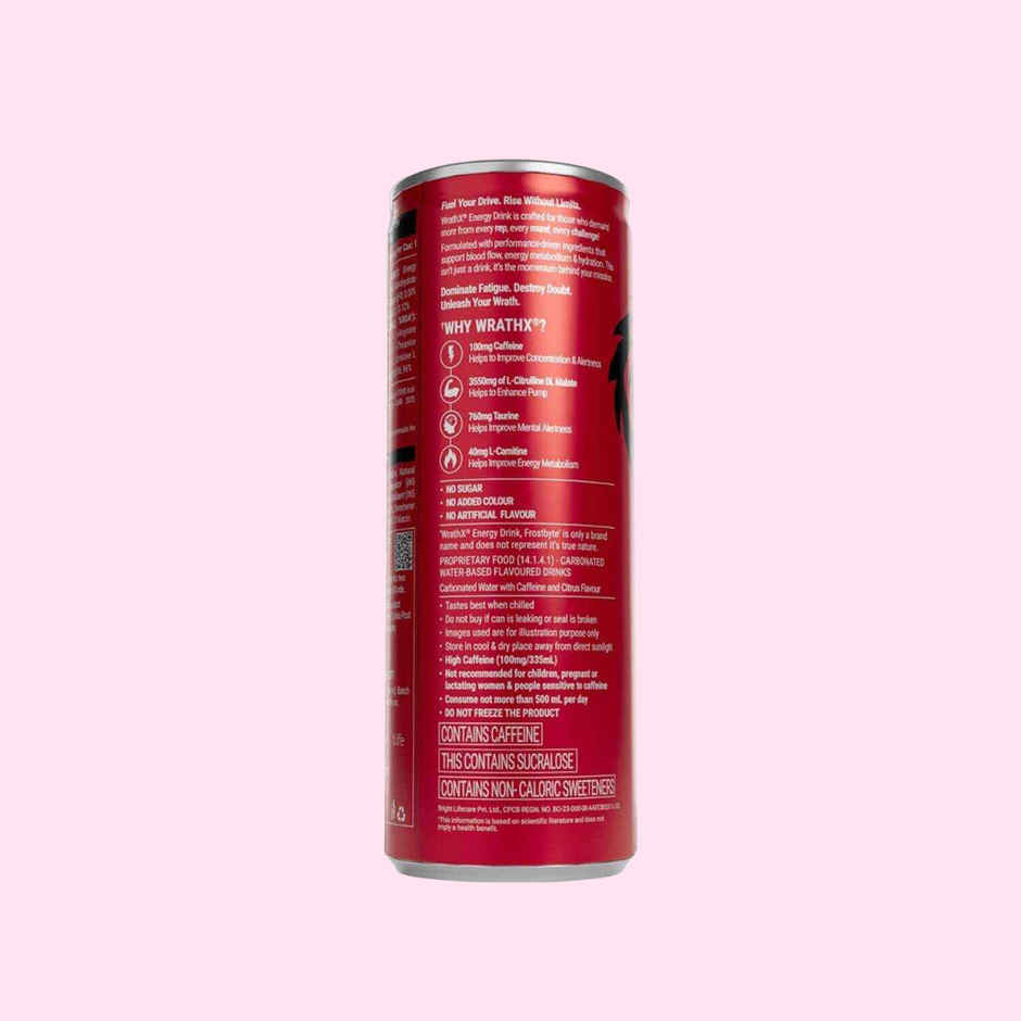 MuscleBlaze Wrathx Zero Sugar Energy Drink Frostbyte