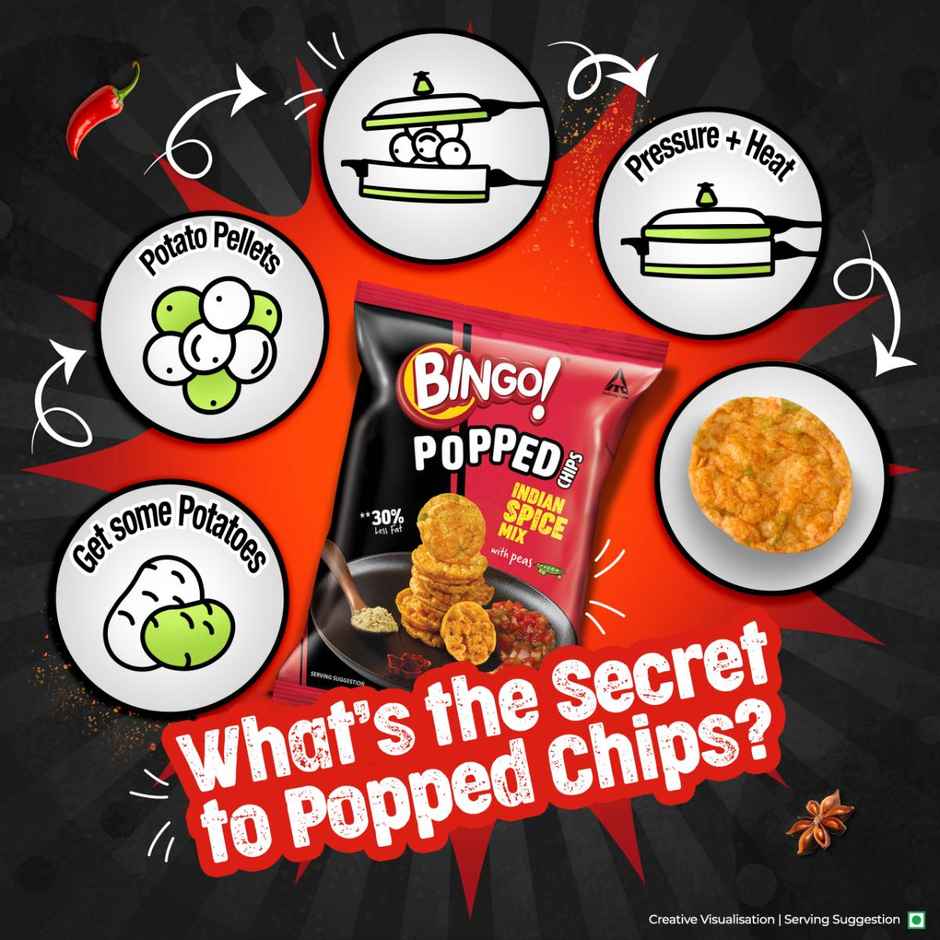 Bingo! Popped Chips Indian Spice Mix | Light & Flavourful