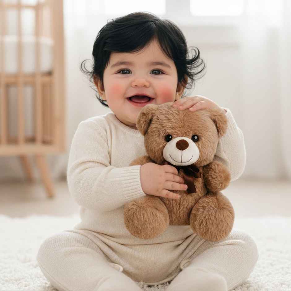 ToyTales Teddy Bear Soft Toy | Plushie Stuffed Animal Toys | Birthday Gift for Kids | Brown | 25cm