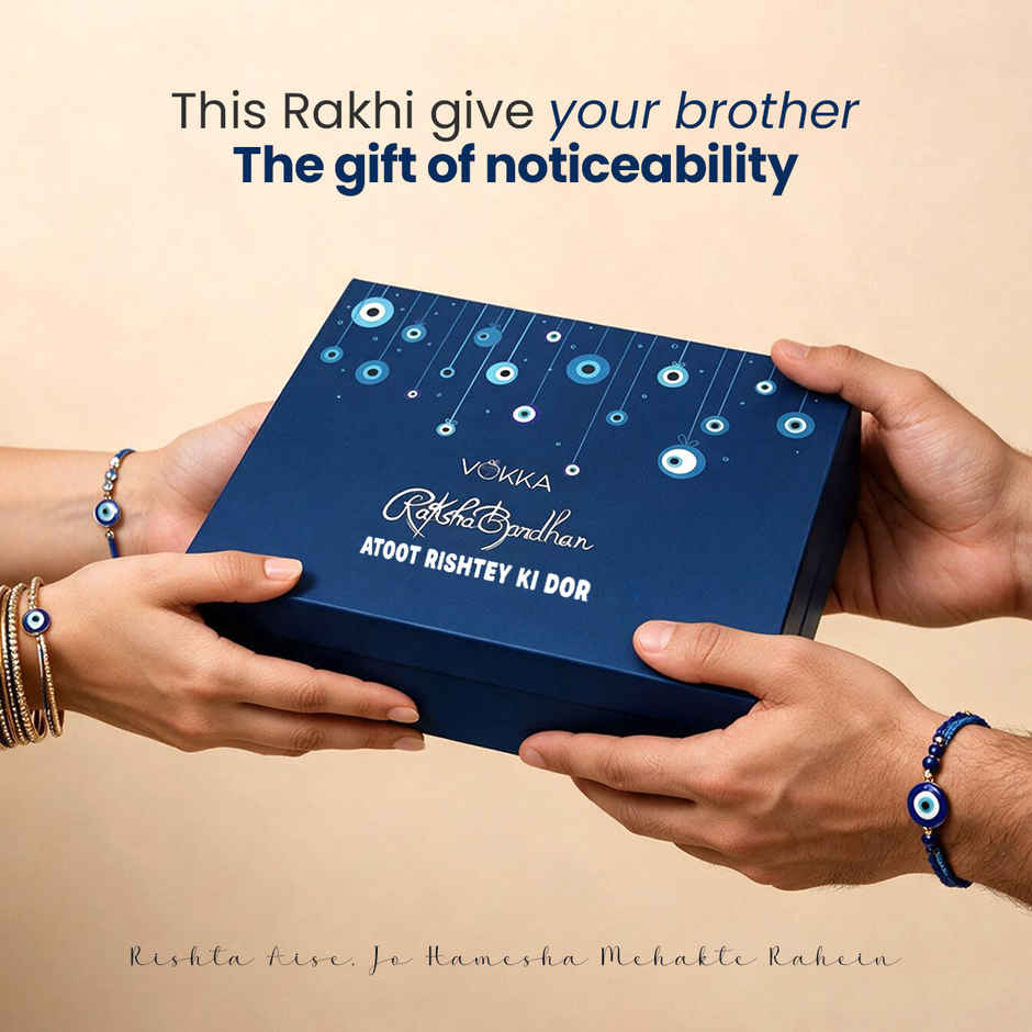 Vokka Raksha Bandhan Gift Set | Aqua Perfume & Premium Rakhi for Brother