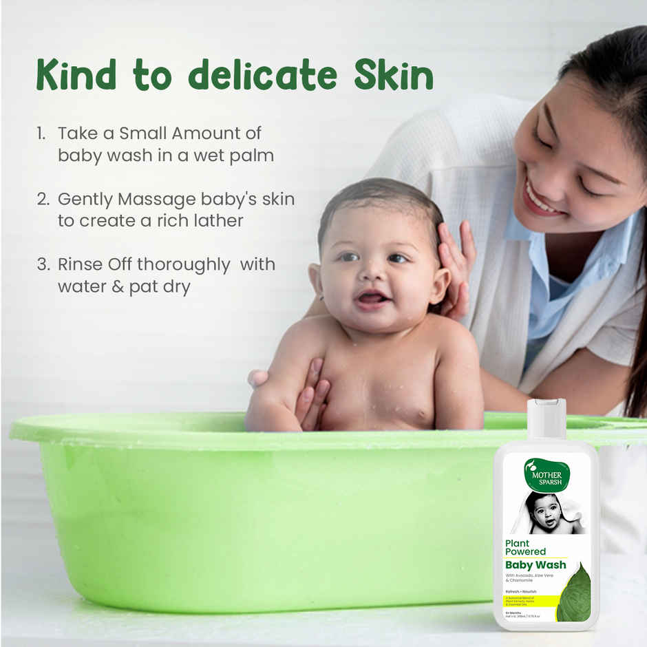 Mother Sparsh Plant Powered Natural Hydrating Baby Wash With Avacado Oil & Coconut