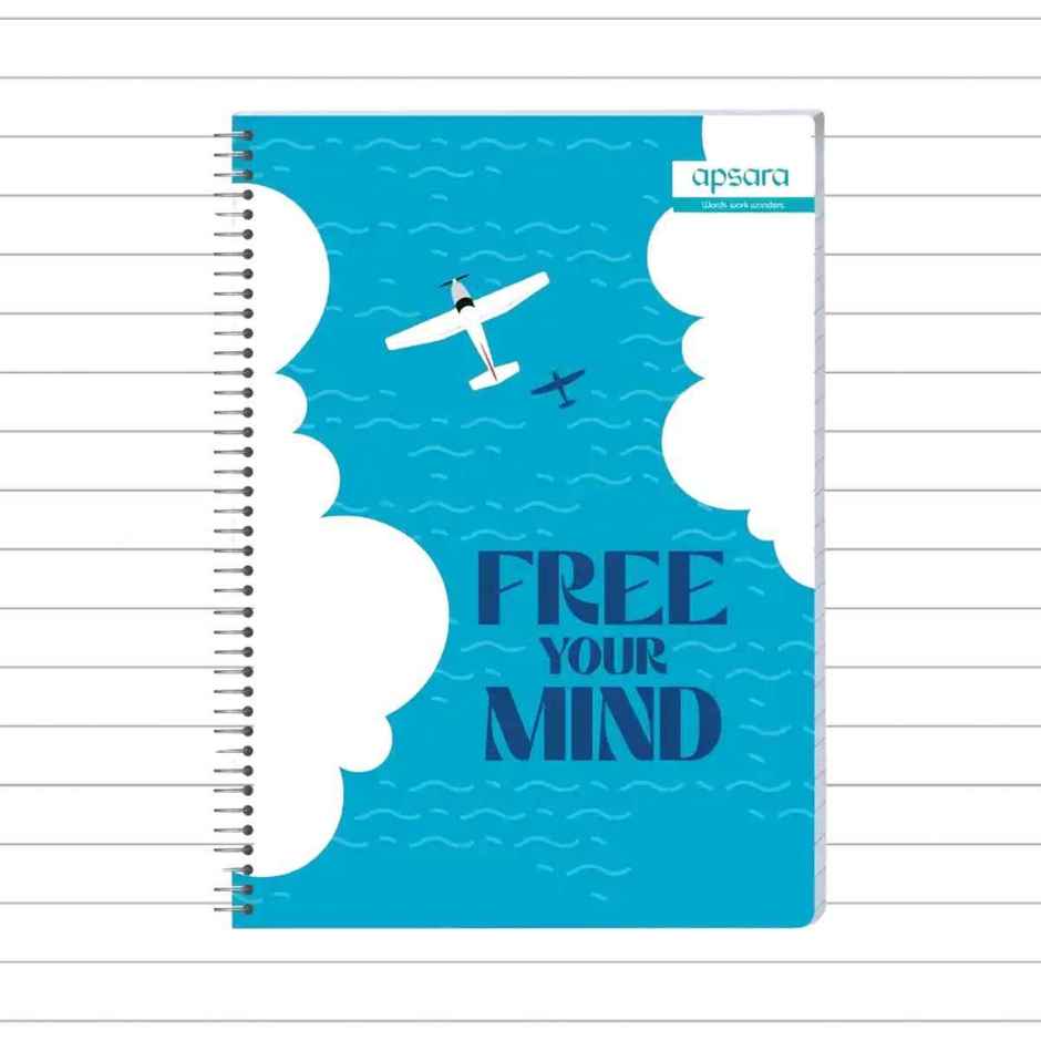 Apsara Spiral Bound 6 Subject Single Line Notebook 60gsm | 30 x 21 cm | 400 Pages | Covers May Varry