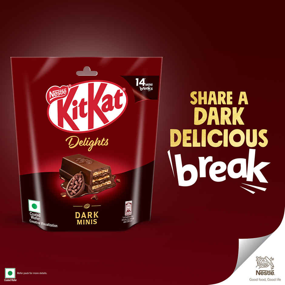 Kit-Kat Dark Minis | Sharebag | Intense Dark Chocolate Coated Wafers